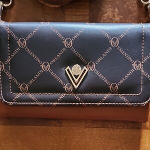 Valentino Orlandi Black and Brown Crossbody Bag